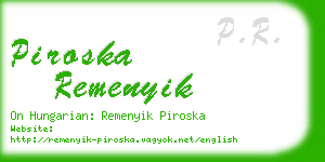 piroska remenyik business card